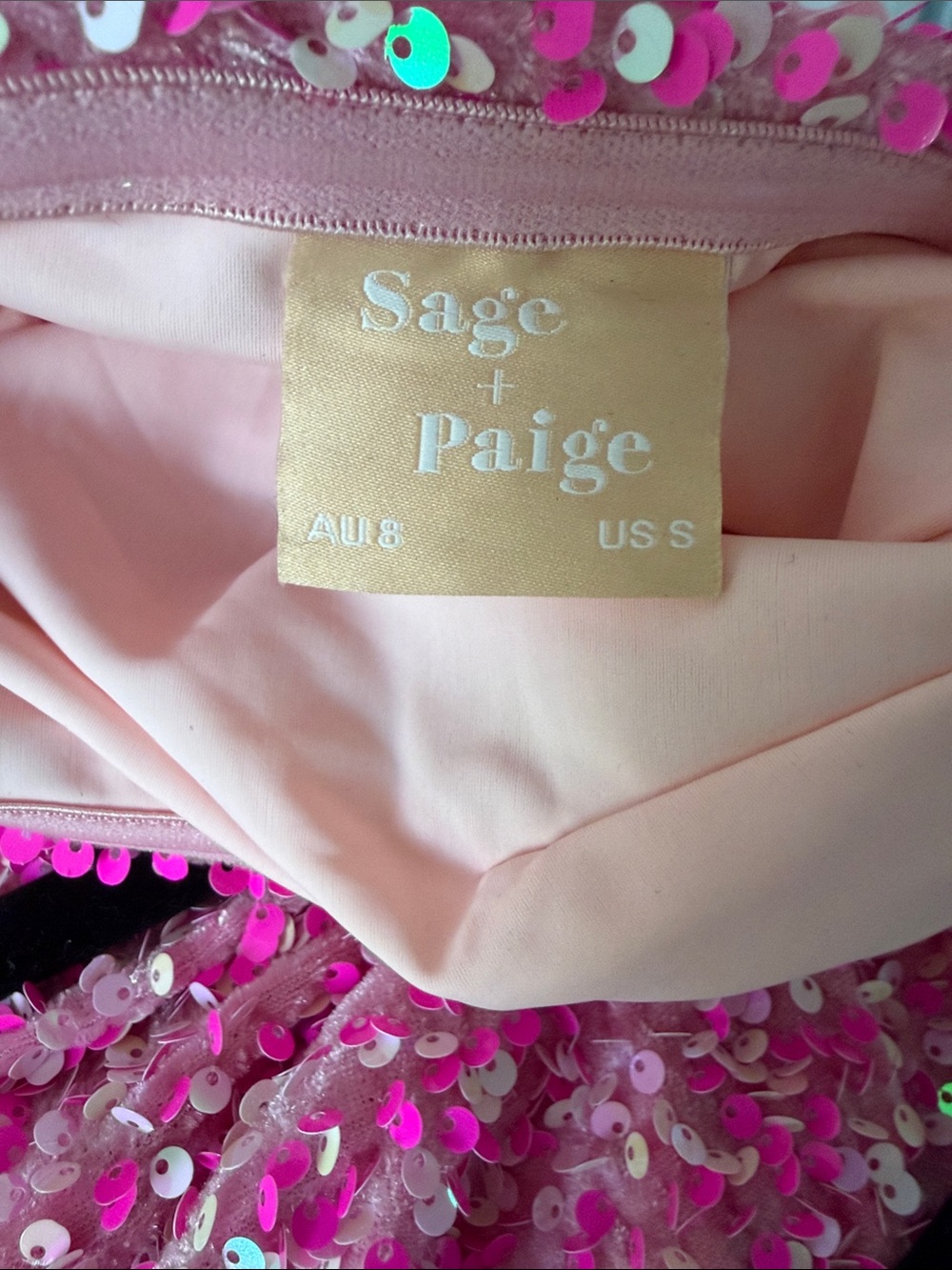 Barbie Vibes One-Shoulder Pink Sequin Dress - Picture 7 of 9